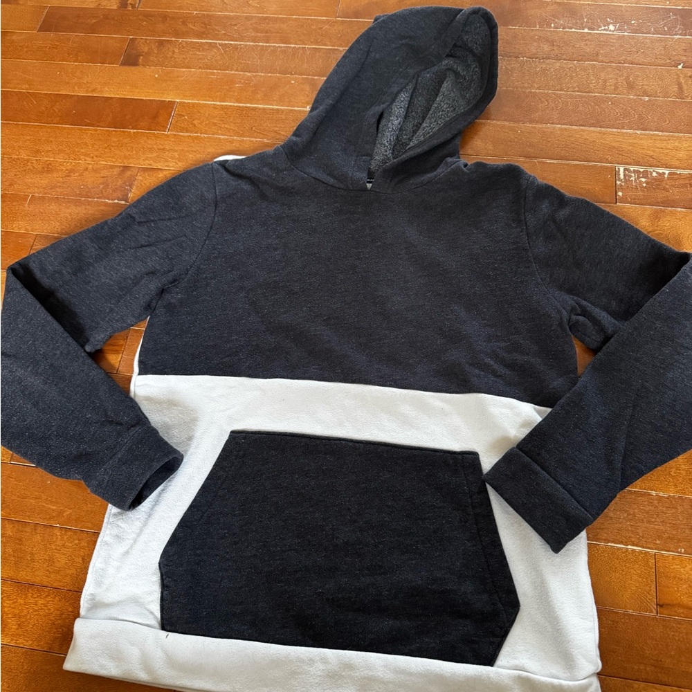 Boys Tek Gear Charcoal and White Hoodie